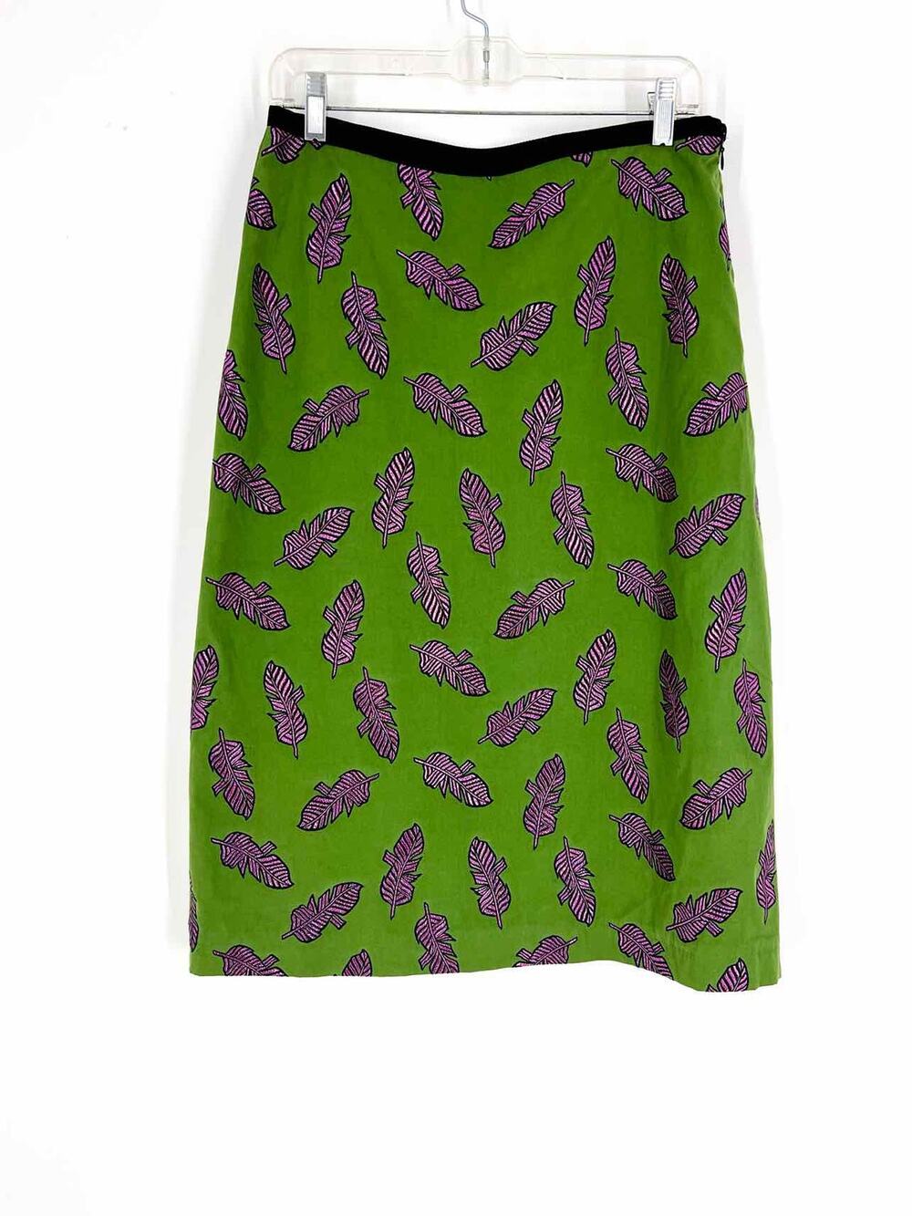 Odeeh Size 6/8 Gr/Pk/Bk Embroidered Leaves Designer Skirt
